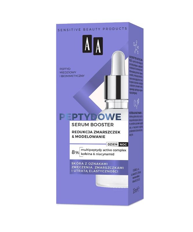 AA, Peptide Serum Booster, redukcja zmarszczek i modelowanie, 18 ml