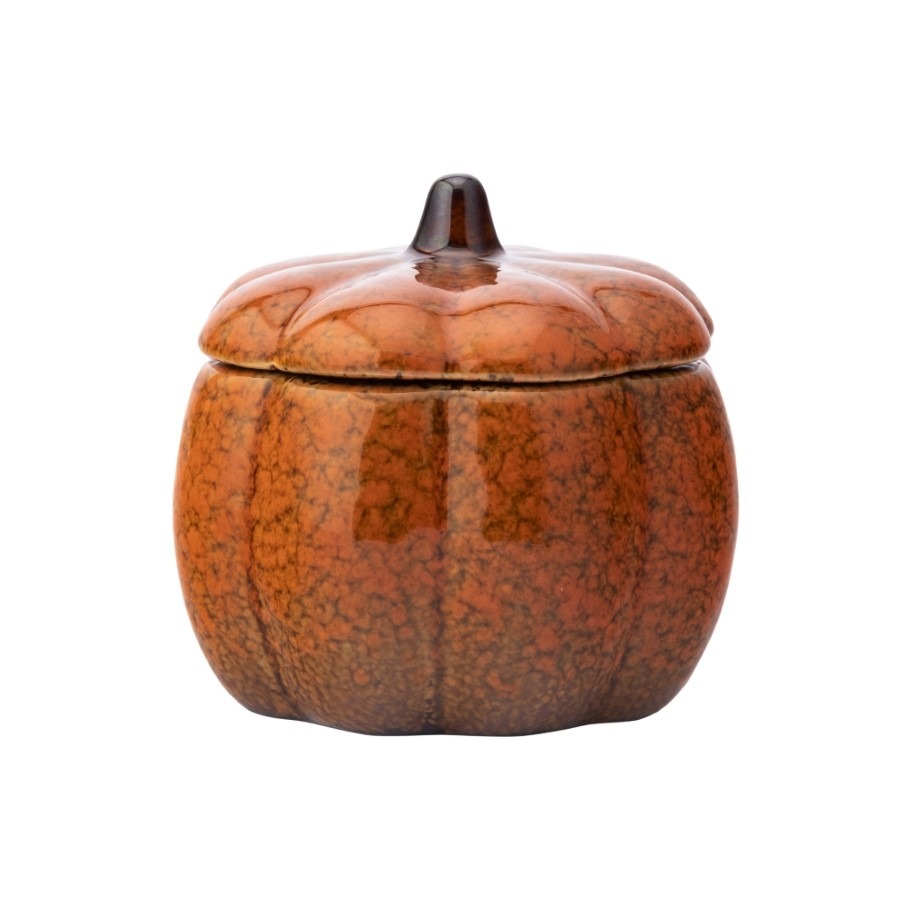 Altom Design, puzderko porcelanowe, dynia, szkliwo reaktywne, pomarańczowe, 10x10x10 cm