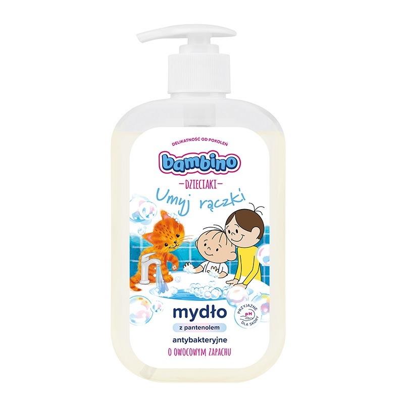 Bambino, dzieciaki, mydło w płynie antybakteryjne, 500 ml