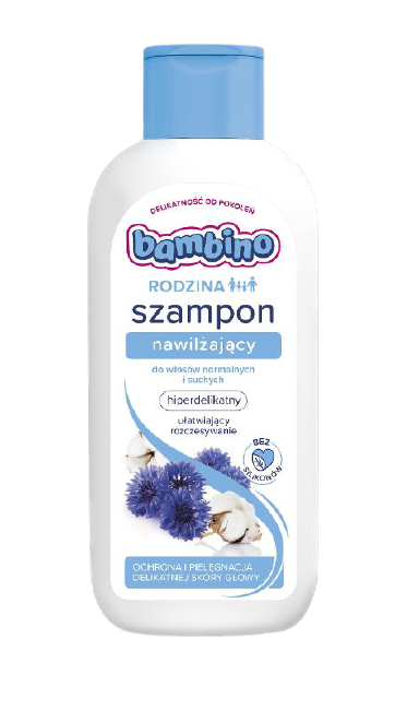 Bambino, rodzina, szampon do włosów nawilżający, włosy suche i normalne, 400 ml