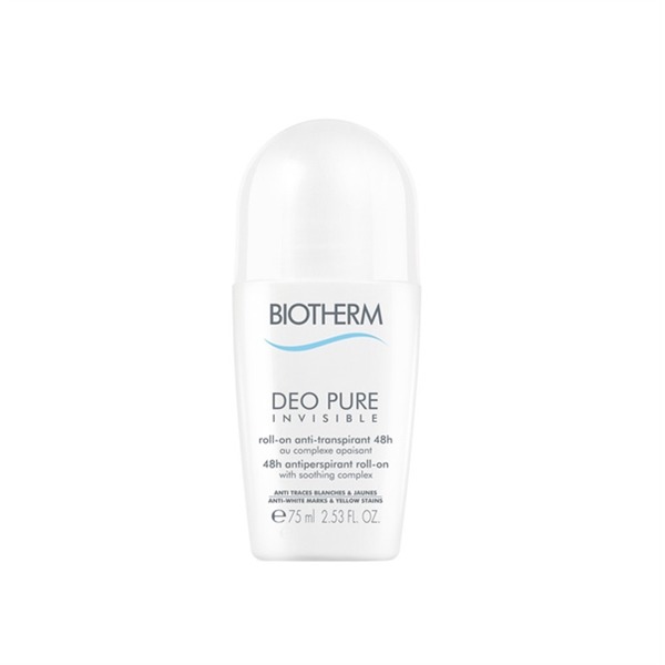 Biotherm, Deo pure invisible 48h, Dezodorant antyperspiracyjny w kulce o działaniu łagodzącym, 75 ml