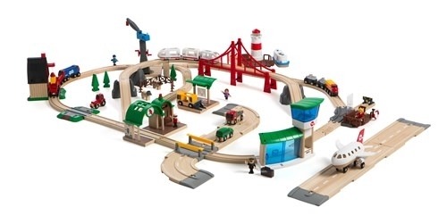 Brio World, Kolejka drewniana delux, zabawka drewniana