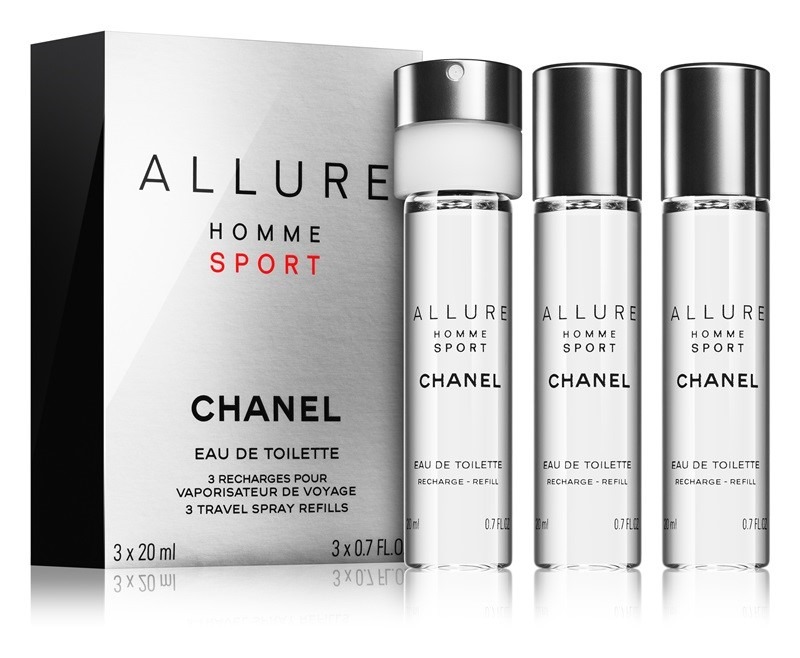 Chanel, Allure Homme Sport, woda toaletowa, spray 20 ml + wkład, 2x20 ml