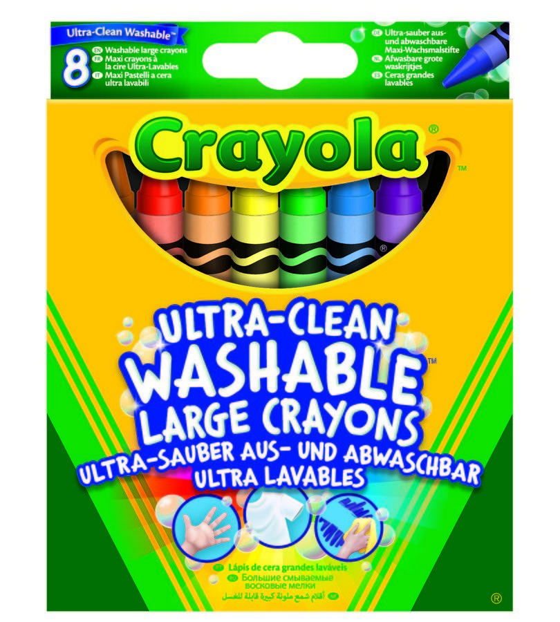 Crayola, kredki świecowe, zmywalne, 8 szt.