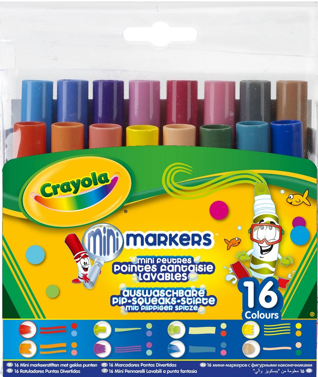 Crayola, Mini Kids, flamastry zmywalne, 8 szt. 