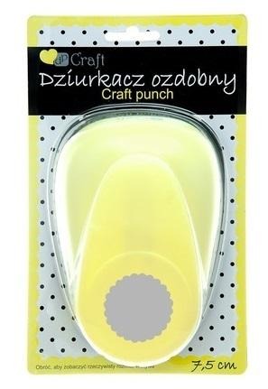Dalprint, dziurkacz ozdobny, kółko z falbanką, 7,5 cm