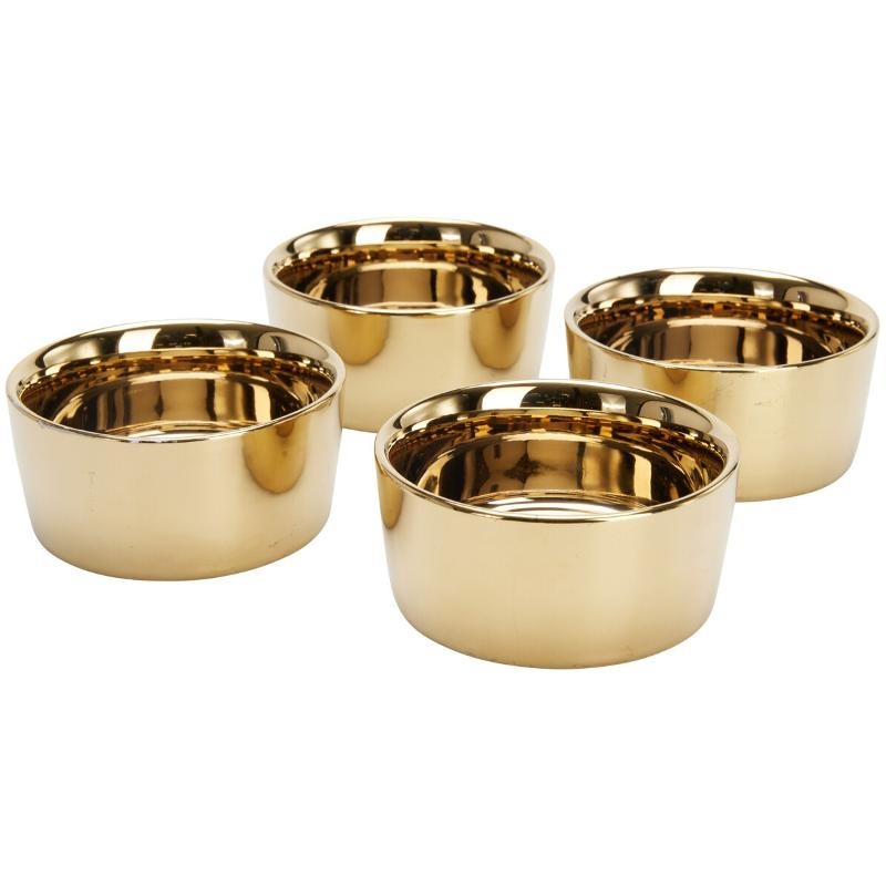 Eh Excellent Houseware, Miravo, złote miseczki na przekąski, 8,5 cm, 4 szt.