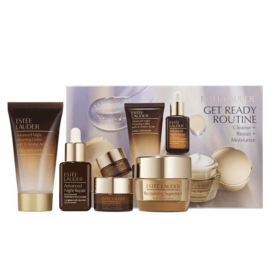 Estée Lauder, Get Ready Routine Cleanse + Repair + Moisturize Starter, zestaw oczyszczający: żel do twarzy, 30 ml + krem-żel pod oczy, 5 ml + serum ..