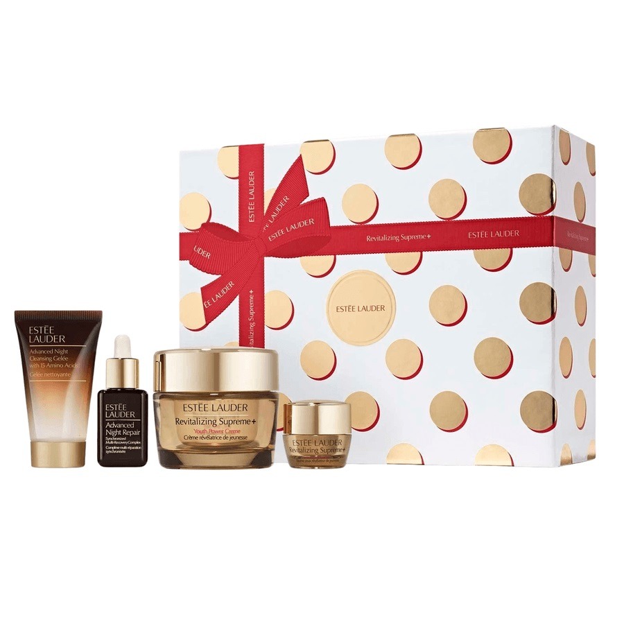 Estée Lauder, The Lift & Firm Routine Skincare, zestaw: krem nawilżający, 50 ml + żel oczyszczający, 30 ml + serum na noc, 15 ml + krem pod oczy, 5 ml