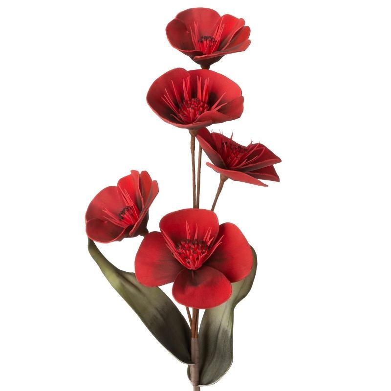 Eurofirany, kwiat Flore, czerwony