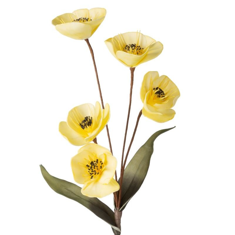 Eurofirany, kwiat Flore, żółty