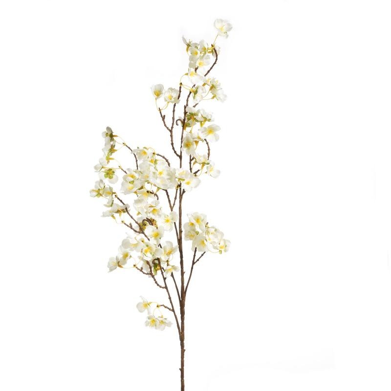 Eurofirany, kwiat Natu, długość 1cm, długość z kwiatami 50 cm, średnica kwiat 3 cm, biały