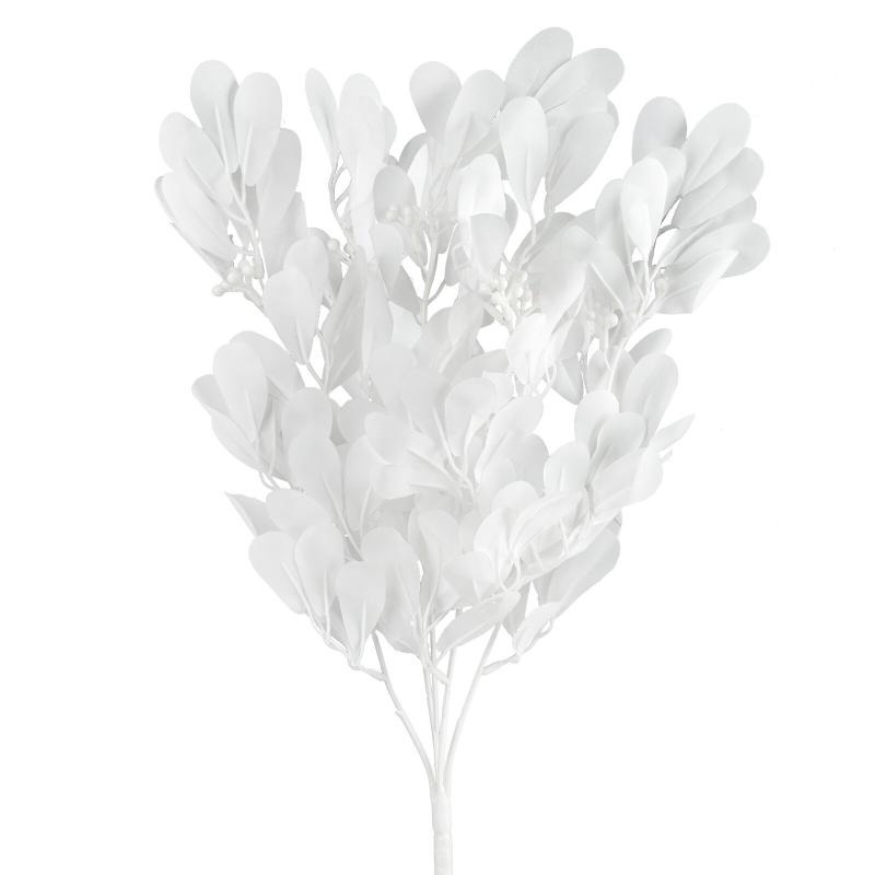 Eurofirany, kwiat Natu, długość 50 cm, długość z liśćmi 30 cm, liść 5 cm, biały