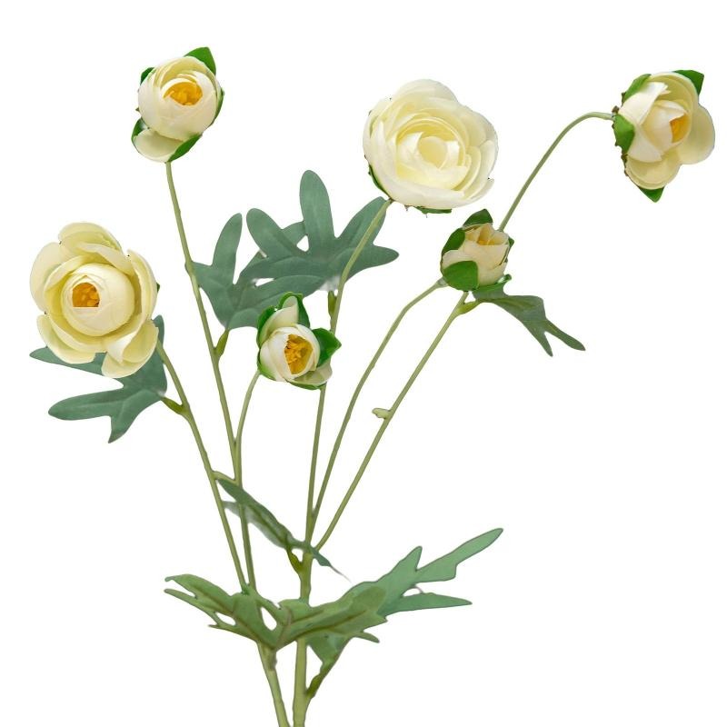 Eurofirany, kwiat Natu, długość 81 cm, długość z kwiatami 39 cm, średnica kwiat 5 cm, kremowy