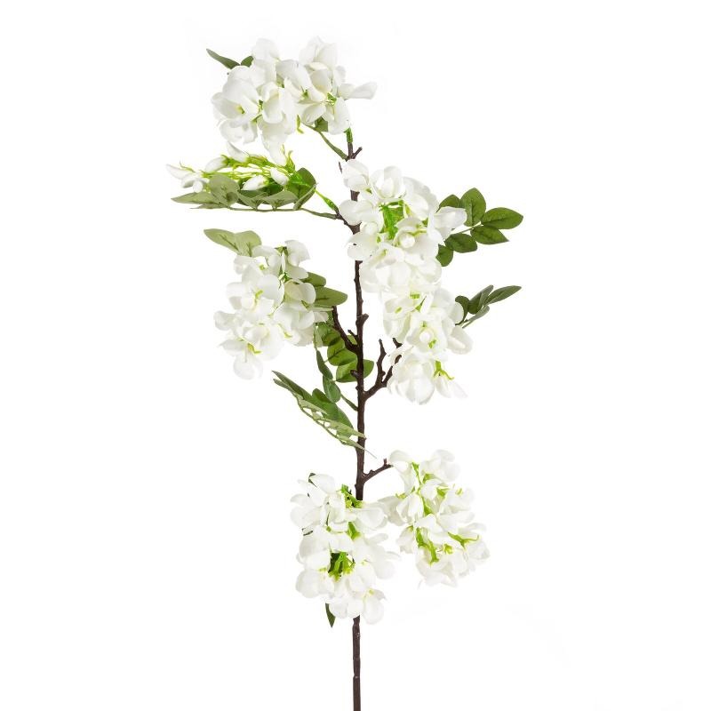 Eurofirany, kwiat Natu, długość 85 cm, długość z kwiatami 40 cm, kwiat 11 cm, biały