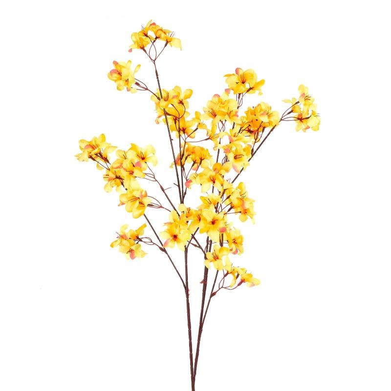 Eurofirany, kwiat Natu, długość 97 cm, długość z kwiatami 45 cm, średnica kwiat 4 cm, żółty