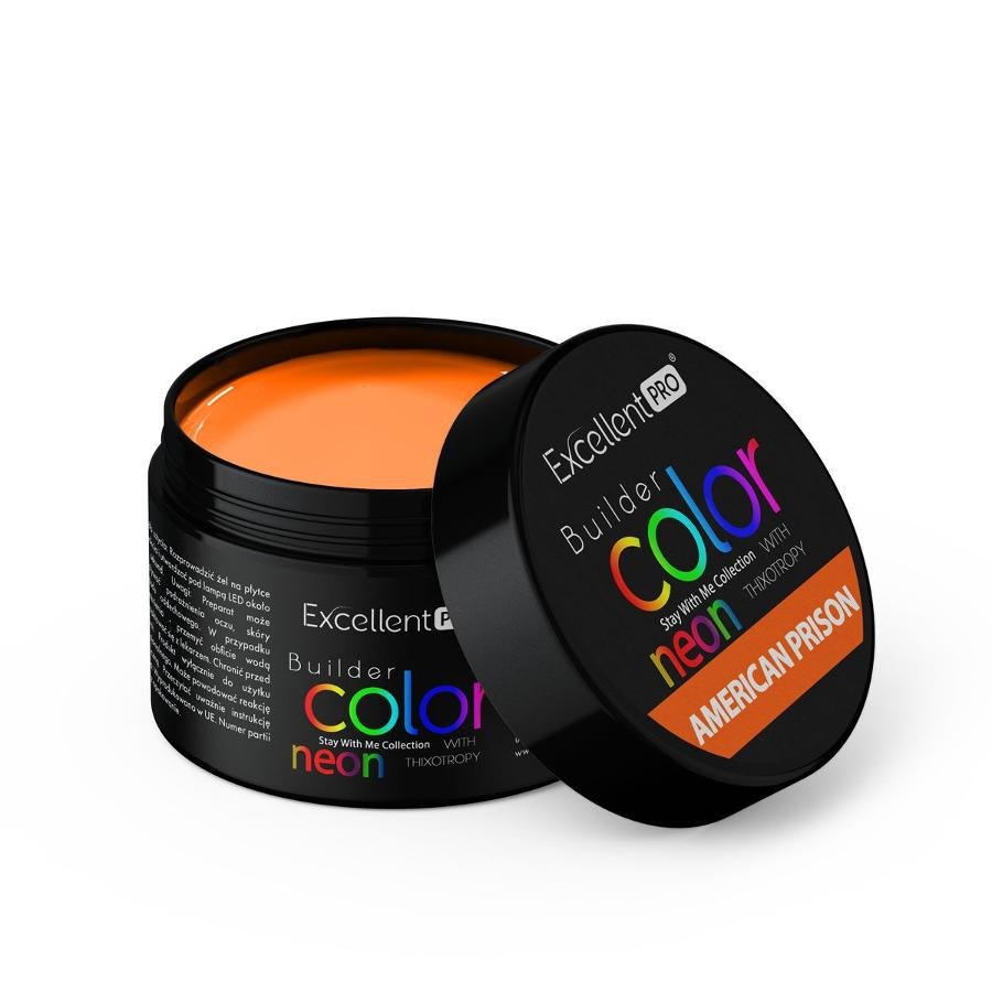 Excellent PRO, Builder Color Neon With Thixotropy, żel budujący, American Prison, 15g