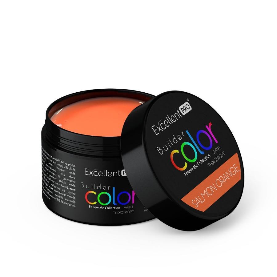 Excellent PRO, Builder Color With Thixotropy, żel budujący, Salmon Orange, 15g