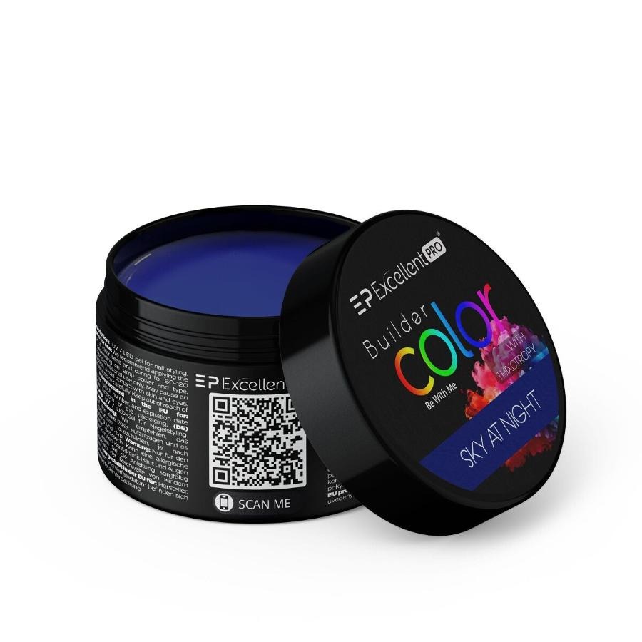 Excellent PRO, Builder Color With Thixotropy, żel budujący, Sky At Night, 15g
