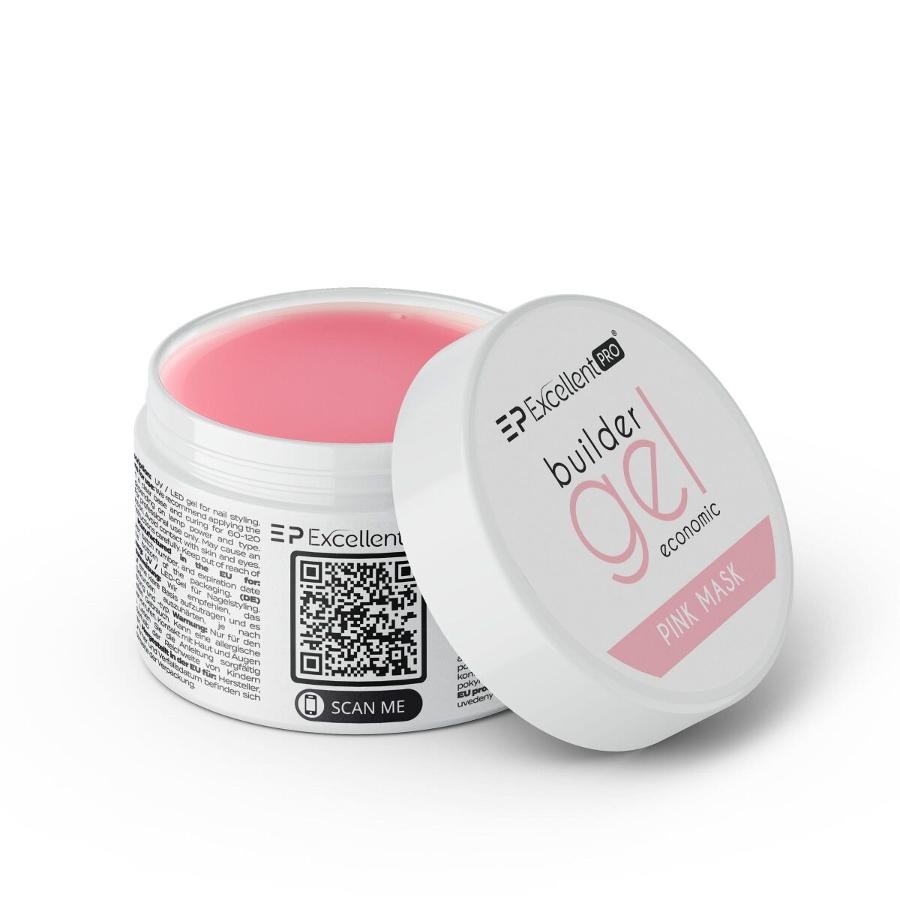 Excellent PRO, Builder Gel Economic, żel budujący, Pink Mask, 50g