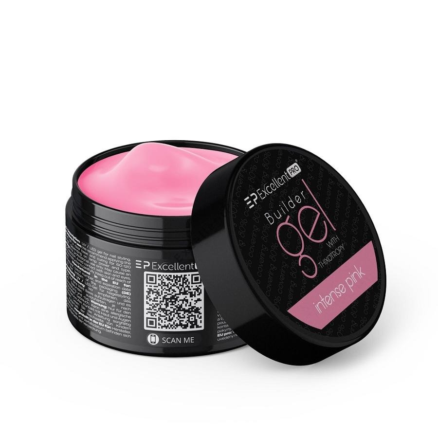 Excellent PRO, Builder Gel With Thixotropy, żel budujący, Intense Pink, 50g