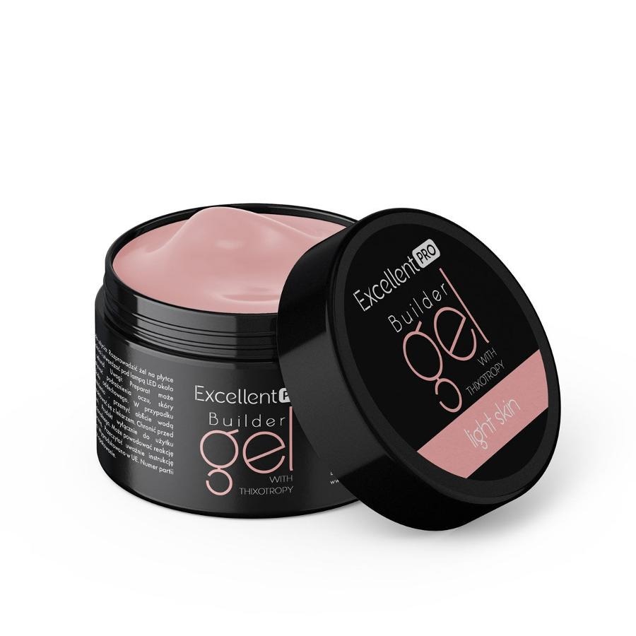 Excellent PRO, Builder Gel With Thixotropy, żel budujący, Light Skin, 50g