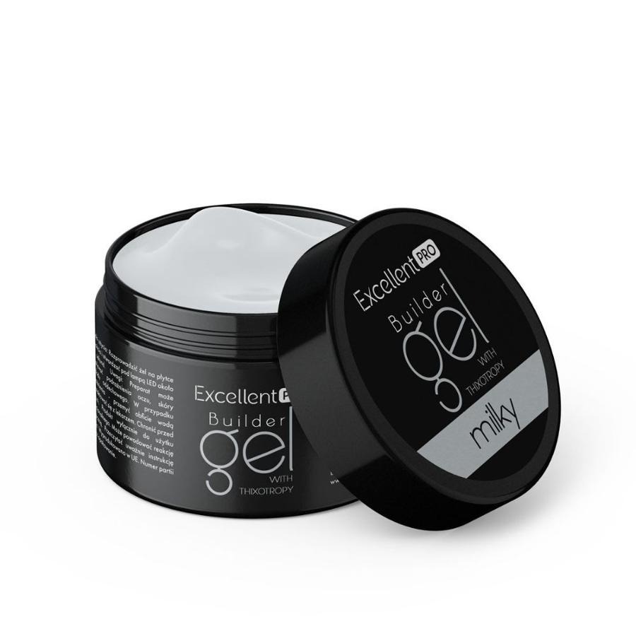 Excellent PRO, Builder Gel With Thixotropy, żel budujący, Milky, 15g