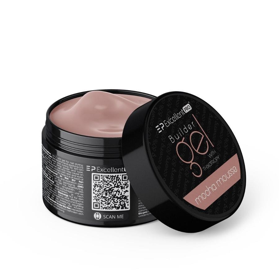 Excellent PRO, Builder Gel With Thixotropy, żel budujący, Mocha Mousse, 15g