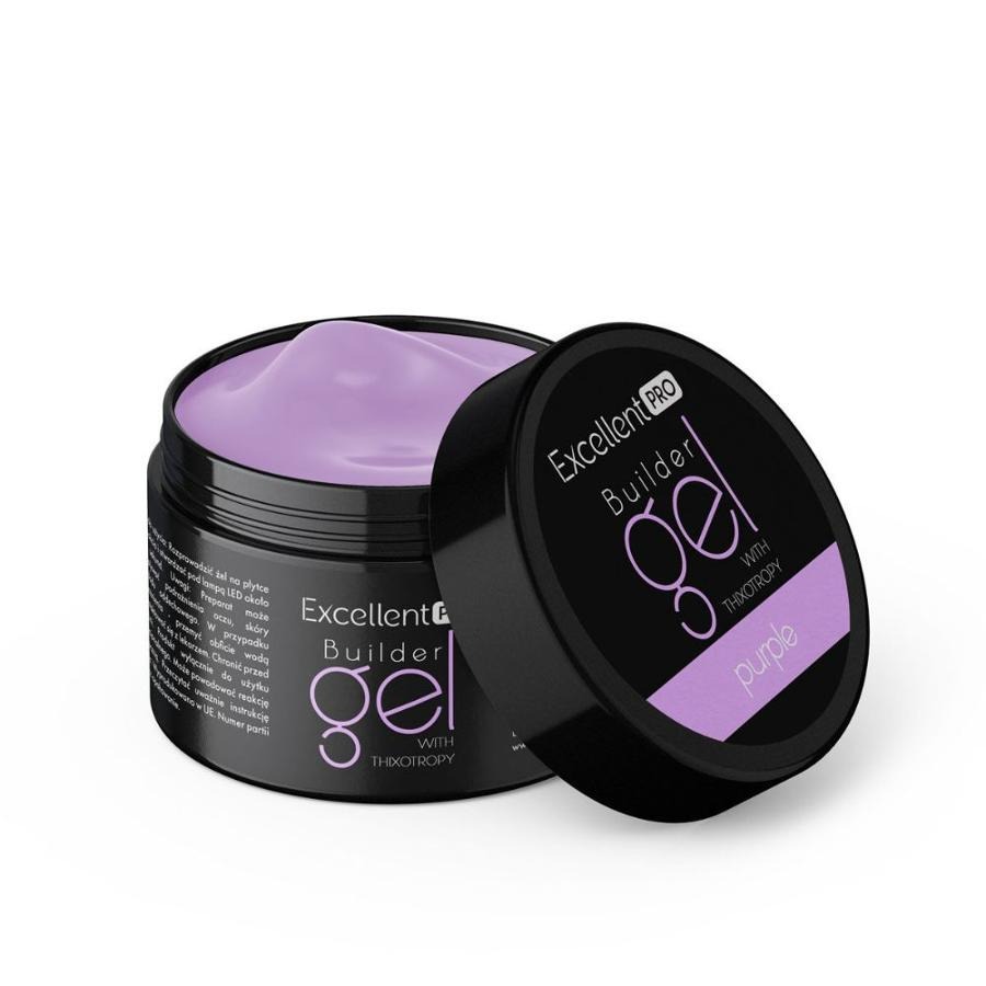Excellent PRO, Builder Gel With Thixotropy, żel budujący, Purple, 50g