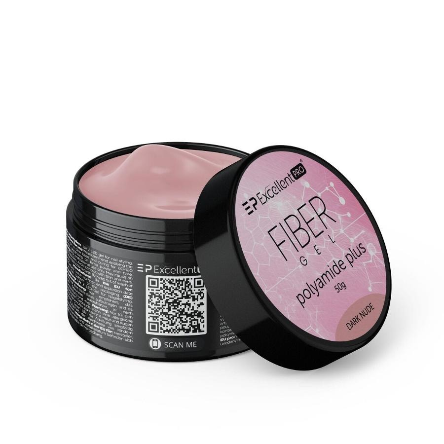 Excellent PRO, Fiber Gel Polyamide Plus, żel budujący, Dark Nude, 50g
