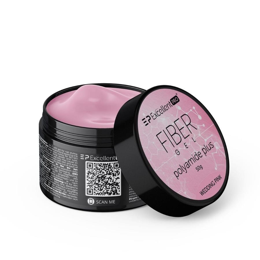 Excellent PRO, Fiber Gel Polyamide Plus, żel budujący, Wedding Pink, 50g