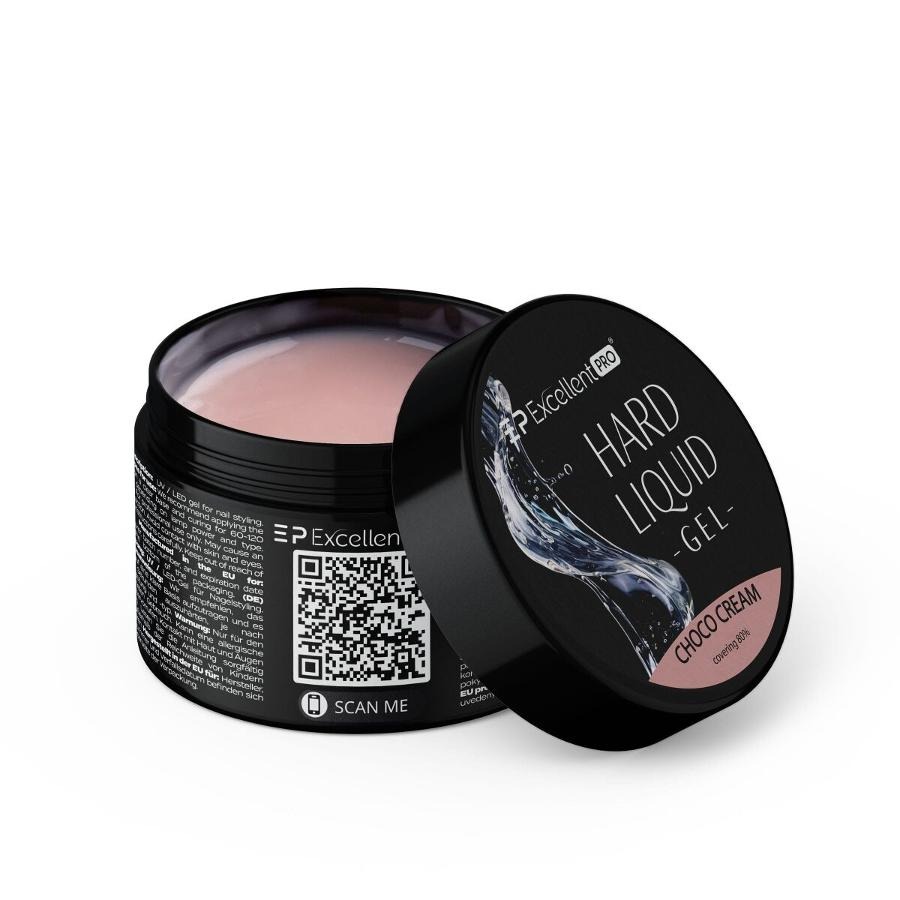 Excellent PRO, Hard Liquid Gel, żel budujący, Choco Cream, 50g