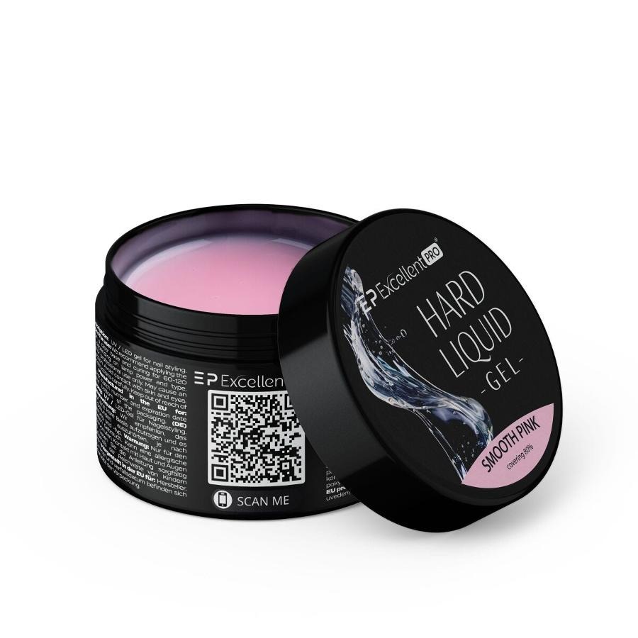 Excellent PRO, Hard Liquid Gel, żel budujący, Smooth Pink, 50g