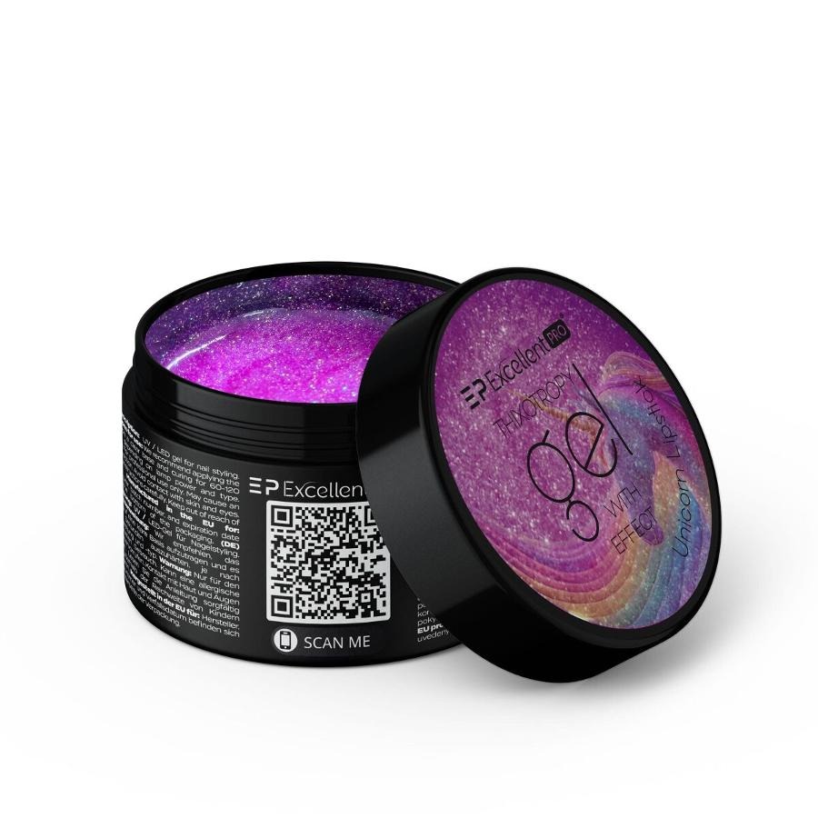 Excellent PRO, Thixotropy Gel With Effect, żel budujący, Unicorn Lipstick, 50g