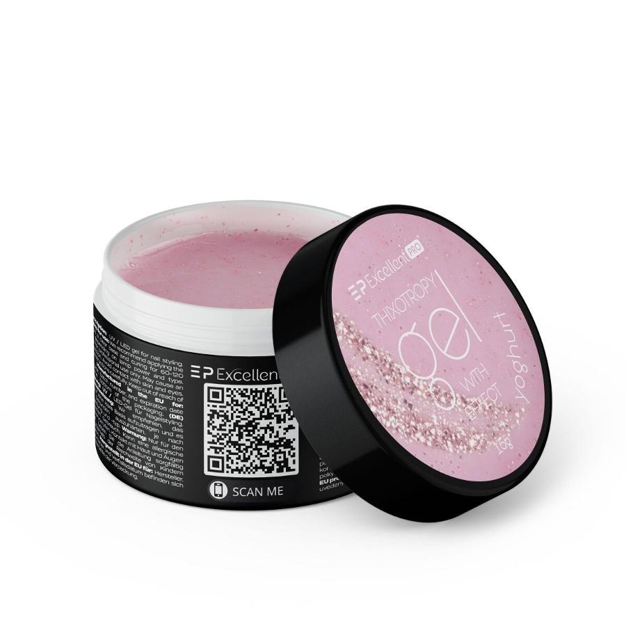 Excellent PRO, Thixotropy Gel With Effect, żel budujący, Yoghurt, 15g