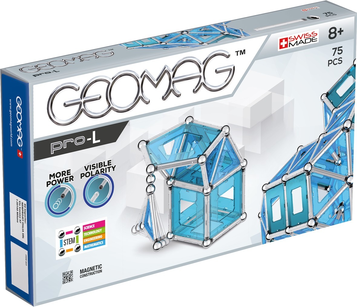 Geomag, Pro-L, konstrukcyjne klocki magnetyczne, 75 elementów