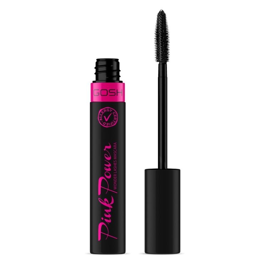 Gosh, Pink Power Wonder Mascara, tusz do rzęs, Black, 10 ml