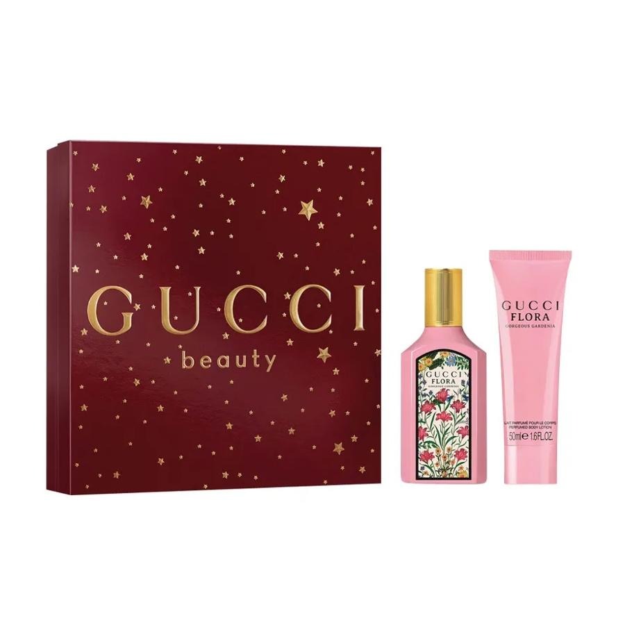 Gucci, Flora Gorgeous Gardenia, zestaw: woda perfumowana, spray, 50 ml + balsam do ciała 50 ml