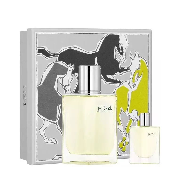 Hermes, H24, zestaw: woda toaletowa, spray, 50 ml + woda toaletowa, spray, 5 ml