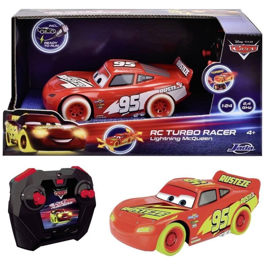 Jada, Auta, Glow Racers, Lightning McQueen, pojazd zdalnie sterowany, 1: 24