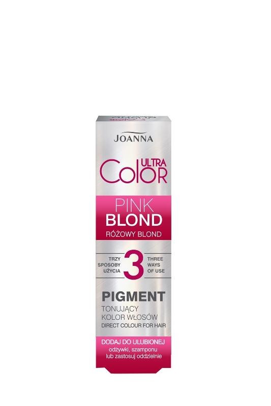 Joanna, Ultra Color Ppigment, tonujący kolor włosów, pink blond-różowy blon, 100 ml