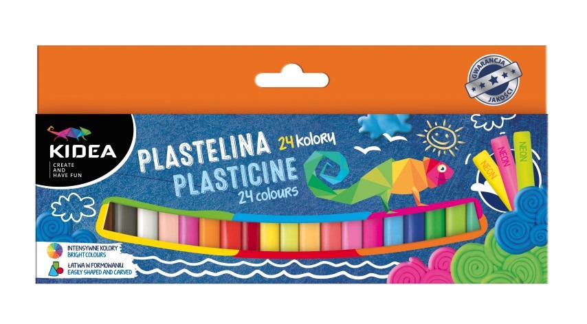 Kidea, plastelina mix, 24 kolory