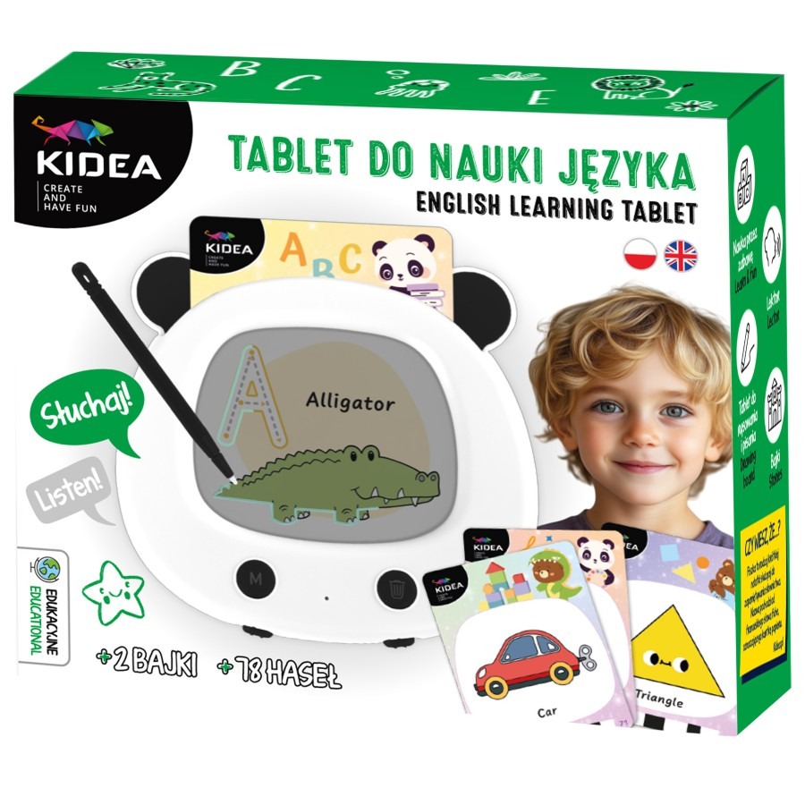 Kidea, Tablet do nauki języka angielskiego, biały