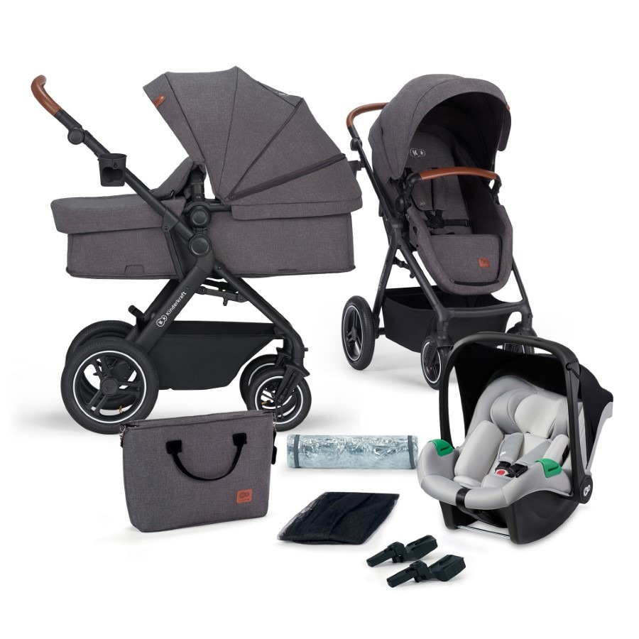 Kinderkraft, B-tour, Mink Pro, wózek wielofunkcyjny 3w1, Dark Grey