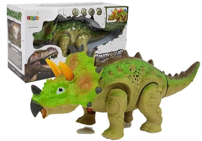 Lean Toys, dinozaur Triceratops, zielony
