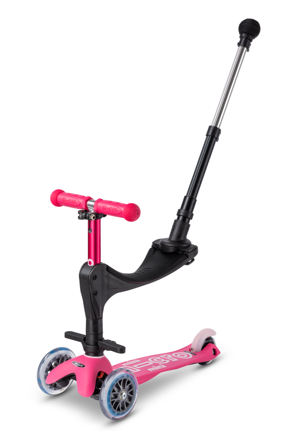 Micro Mobility, Mini 3w1 Deluxe Plus, hulajnoga 3-kołowa, pink
