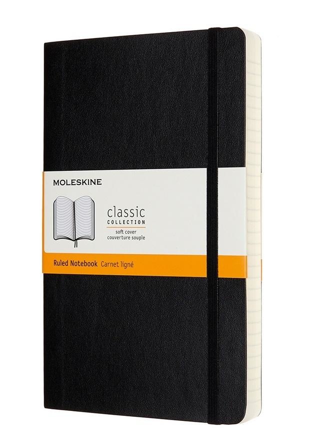 Moleskine, notes classic, 13x21 cm, linie, czarny