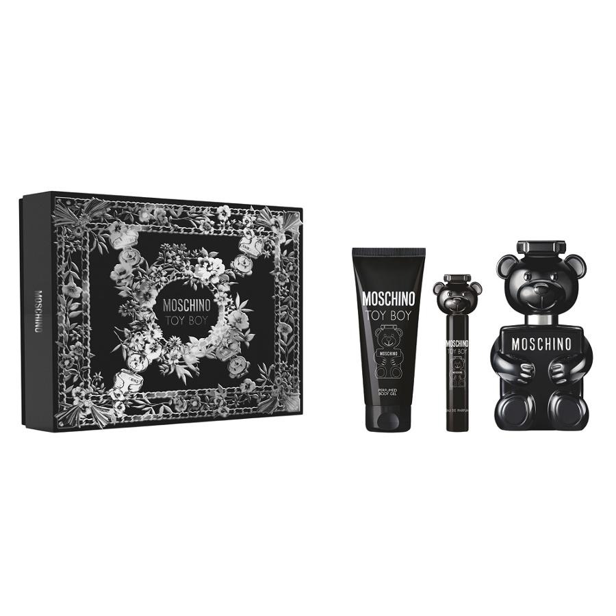 Moschino, Toy Boy zestaw: woda perfumowana, spray, 100 ml + żel do ciała, 100 ml + woda perfumowana, spray, 10 ml