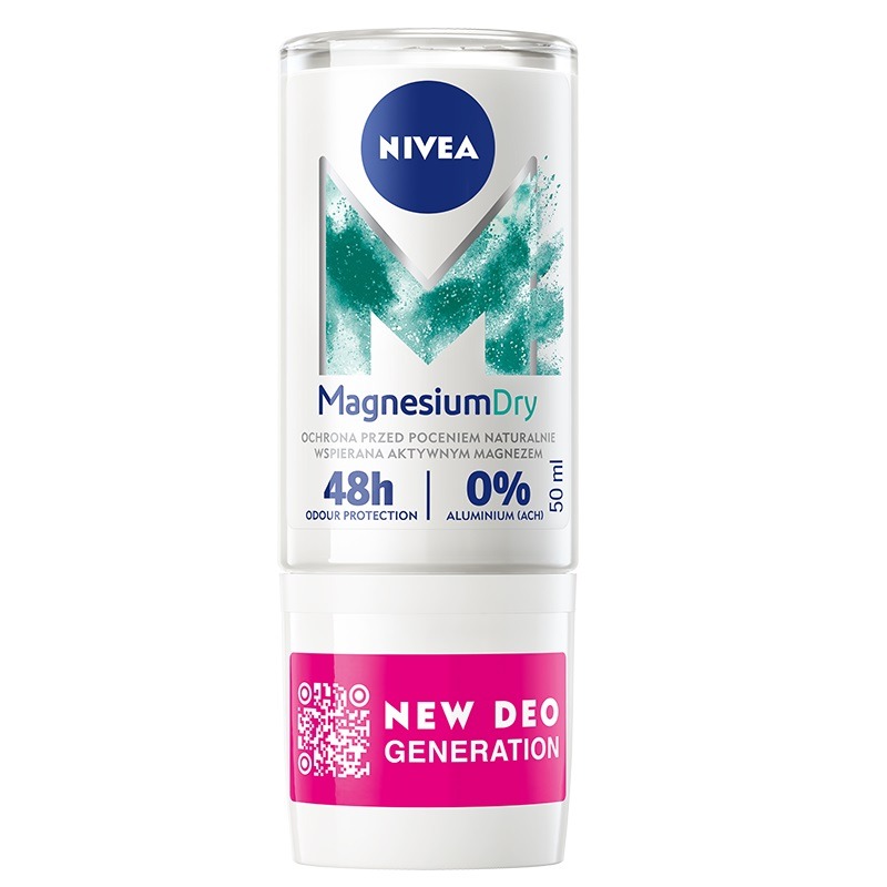 Nivea, dezodorant damski, Magnesium Dry Fresh 48h, roll-on, 50 ml