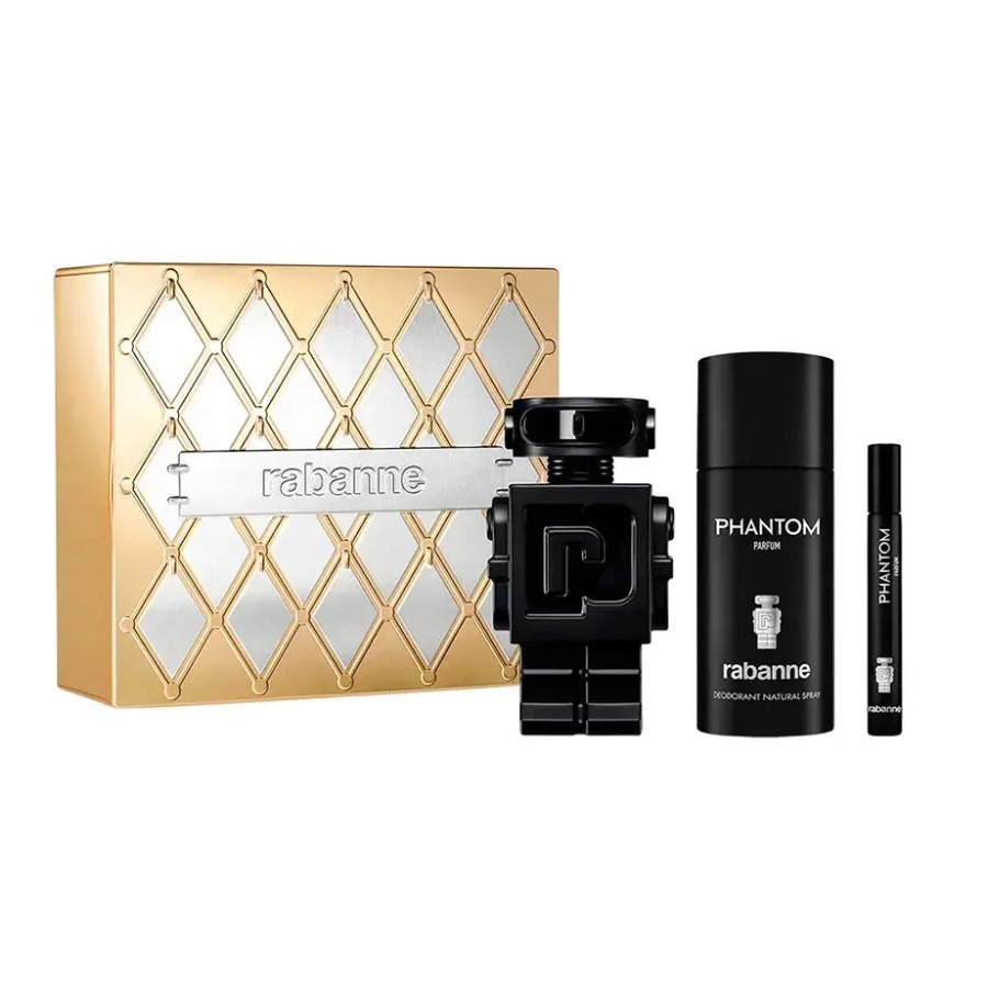 Paco Rabanne, Phantom, zestaw: perfumy, spray, 100 ml + dezodorant, spray, 150 ml + perfumy, spray, 10 ml